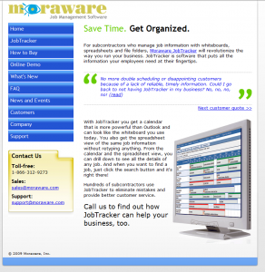 Moraware website - before pic from 2009