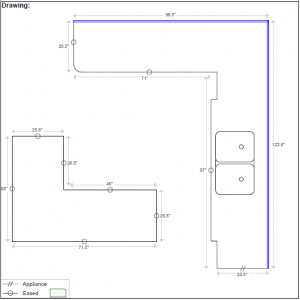 Double-L countertop layout