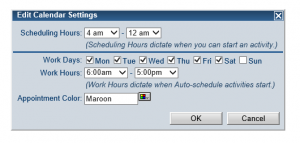 scheduling hours