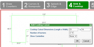 Add cooktop cutout