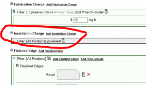 Installation Charge