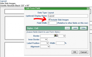 Include slab layout