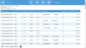 see the details about each slab in inventory