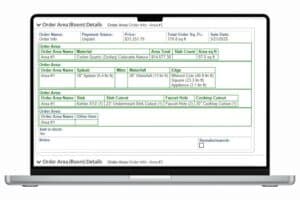 Order Area Screenshot